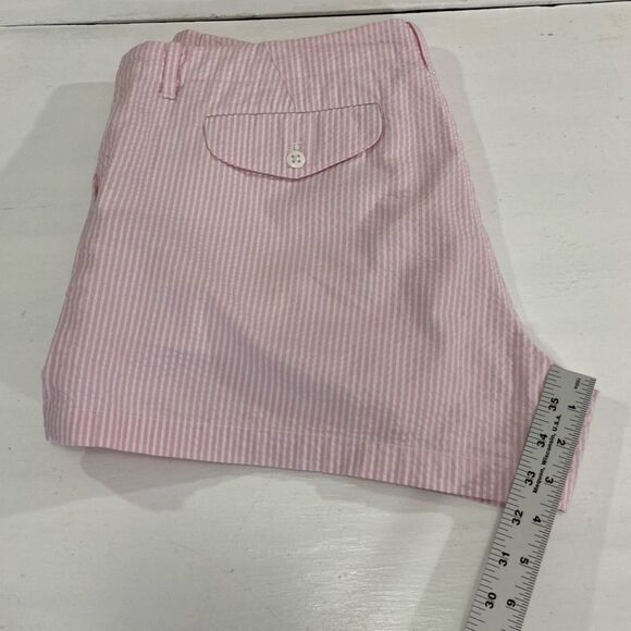 Polo Ralph Lauren Shorts Women’s 10 Pink White Stripe Seersucker Preppy - Picture 13 of 13